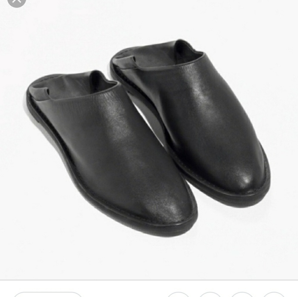 & Other Stories Black Leather Babouche